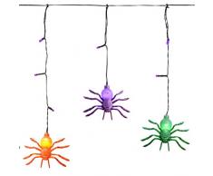 WeRChristmas Lichterkette Spinnen, Eiszapfen mit Timer, Halloween-Dekoration mit 36 LEDs, Mehrfarbig
