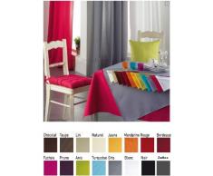 Douceur dIntérieur - 1720223, Tischdecke Rechteckige, 140 X 300 cm, Essentiel, Polyester Unifarben, Rot