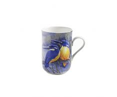 Maxwell & Williams PBD030 Birds of Australia Becher, Kaffeebecher, Tasse mit Vogelmotiv: Azurfischer, in Geschenkbox, Porzellan