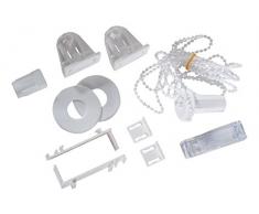 K-home Klemmträger und Zubehör Montage-Set für Klemmfix Doppelrollo Madrid + Denia, Plastik, weiß, 6,5 x 1,5 x 3,5 cm