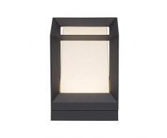 AEG Außensockelleuchte 21cm, Aluminium, 8 W, anthrazit/weiß