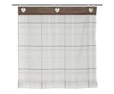 Home fashion 91125-860 Ãsen / Raffrollo Britney Voilekaro, 140 x 100 cm, Voile, stein