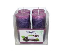 Gies Dufti by Votive 8er-Pack Maulbeere Kerzen, Stearin, violett, 4.5 x 4.2 x 4.2 cm, 8-Einheiten