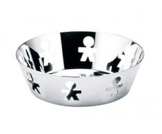 Alessi Girotondo AKK03 Schale, Edelstahl, silber, 8 x 19 x 43 cm, Einheiten, 1.0