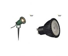 SLV LED Strahler NAUTILUS XL + Leuchtmittel | Außenlampen für die Beleuchtung von Garten, Terrasse, Pflanzen, Wegen, Teich | Aussen-Leuchten, Außen-Strahler | IP65, GU10, 1,5 m Kabel mit Stecker