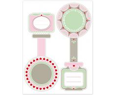 Dr. Oetker 3223 Siegeletiketten, Papier, rosa / grÃ¼n / braun / weiÃ / rot, 16 x 12 x 0,1 cm, 16 Einheiten