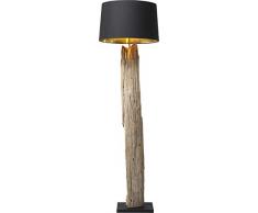 Kare Design Stehleuchte Nature Straight, Stehlampe aus indonesischem Treibholz, Wohnzimmerlampe, Standleuchte, Standlampe, Braun-Schwarz (H/B/T) 171x52x52cm