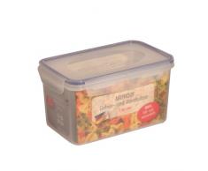 axentia Gefrier-Vorratsdose in Transparent, eckige Butterbrotdose Airproof, temperaturbestÃ¤ndige Brotdose mit 4 praktischen Klapplaschen, Einfrierbare Aufbewahrungsbox mikrowellengeeignet, ca. 2 l