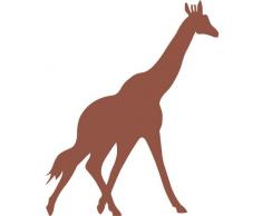 INDIGOS 4250380596334 Wandtattoo W058 Giraffe Afrika 80 x 64 cm, braun