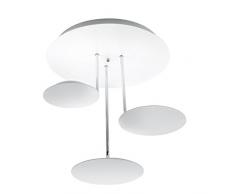 FABAS Wand und Deckenleuchte EEK A+ inklusive eingebauten 3 x 12 W LED, Durchmesser 34 x 40 cm, weià / chrom 3247-65-102