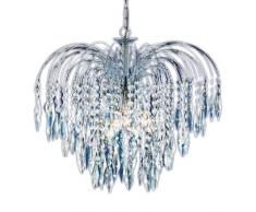 Wasserfall-Lampen, Kristall, mit Chromrahmen, 3 x 60 W, BC Lampen