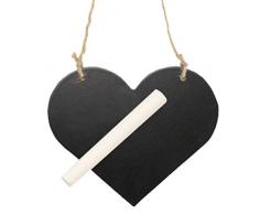 Club Green Holztafel Heart Kreide, schwarz, 115 x 95 mm