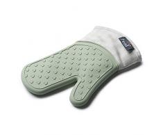 Zeal Silikon Heavy Duty Single Ofenhandschuh Handschuh Gingham, Salbei Grün (29 cm lang)