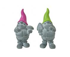 Unbekannt Sunny Toys Dekofigur, Polyresin, Grün & Pink, 8 x 6 x 15 cm, 2-Einheiten