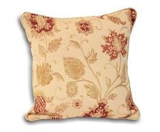 Paoletti Zürich Champagner Floral Chenille Jacquard Kissenbezug Paar 55 x 55 cm (Zwei Kissen)