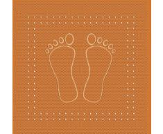 Meusch 4388488002 Duscheinlage Foot, 55 x 55 cm, orange