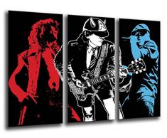 Wandbild - ACDC, Rockmusik, 97 x 62 cm, Holzdruck - XXL Format - Kunstdruck, ref.26108
