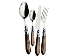 Bugatti alcom-s4265 Aladdin Besteckgarnitur, 49-teilig Tafelservice, Edelstahl/ABS Nerzfarben 52 x 37,5 x 16 cm