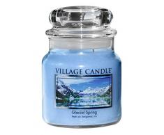 Village Candle Gletscherbrunne Duftkerze im Glas, 454 g, blau, 9.7 x 9.5 cm