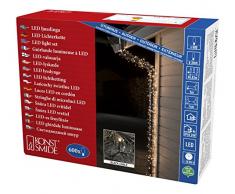 Konstsmide 3646-110 Micro LED Lichterkette / für Außen (IP44) / VDE geprüft / 24V Außentrafo / 600 warm weiße Dioden / schwarzes Kabel
