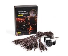 LED Lichterkette Wasserdicht 2m 100er LEDs (5 * 20er LED) Garten und Pool Dekoration Licht 31V DIY deko Licht für Zuhause, Party, Weihnachten, Hochzeiten - WarmweiÃ