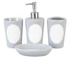 Clayre & Eef 63757 Badezimmer Set (4) / Seifenspender Badzubehör