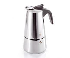 Der Original GEFU Espresso-Kocher Emilio 16150 – Premium Edelstahl Kaffee-Maschine für 4 Tassen höchsten Café-Genuss