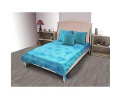 Soleil docre Tagesdecke Baumwolle 180x220 cm TIE and DYE türkis