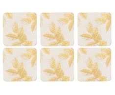 Sara Miller London Untersetzer mit geätzten Blättern, Keramik, grau, 30 x 40 x 3 cm