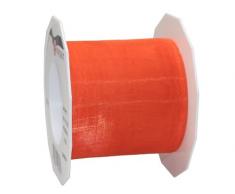 Präsent - SHEER Organzaband - orange - 25-m-Rolle 72 mm