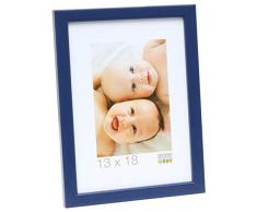 Deknudt Rahmen S41Jl6-20.0X30.0 Blau, Schmale Leiste Aus Holz