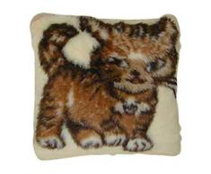 Karl Iffland Kuschel Felix 40 x 40cm Kuschelkissen, Woll-Mischgewebe, Bunt, 40 x 40 cm