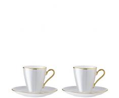 LSA International 0,1 Liter Sorbet Kaffee Tasse und Untertasse Nougat, Mother of Pearl, 13 x 13 x 8,5 cm