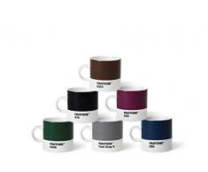 Pantone EspressoSet3 Porzellan Espressobecher 6er-Set, 6 Espressotassen Ã 120 ml, Coffee, mit Henkel, spÃ¼lmaschinenfest, Naturfarben