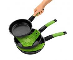 BRA Bratpfanne, Aluminium, schwarz, Set 18-22-26 cm