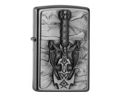 Zippo PL Dark Side Sword Feuerzeug, Messing, Silber, one Size