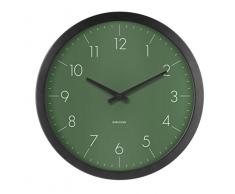 Karlsson Dainty Outside Uhr, Wanduhr, Zink, Grün, One Size