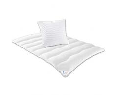 Badenia Irisette Bettcomfort Bettenset, bestehend aus einer Übergangsdecke 135 x 200 cm und einem Kopfkissen 80 x 80 cm,Weiß
