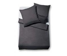fleuresse 603089 Fb. 1 Flanell-Bettwäsche, 155 x 220 cm, anthrazit