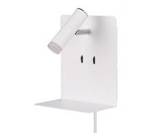 Trio Leuchten LED Wandleuchte Element 222570231, Metall Weiß Matt, 1 x 3 Watt LED, USB Ladebuchse