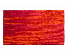SCHÖNER WOHNEN-Kollektion, Mauritius, Badteppich, Badematte, Badvorleger, Design Streifen - rot, Oeko-Tex 100 zertifiziert, 60 x 60 cm