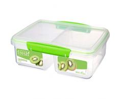 Sistema Vorratsdose Large Split, Plastik, Transparent/grün, 23.5 x 17 x 8 cm