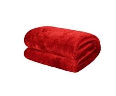 Brentfords Decke aus Flanell und Fleece, Überwurf, rot, Medium - 120 x 150cm