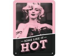 Nostalgic-Art 26219, Celebrities, Marylin Monroe-Some Like it hot, Blechschild 15x20 cm, Metall, Bunt, 15 x 20 x 0.2 cm