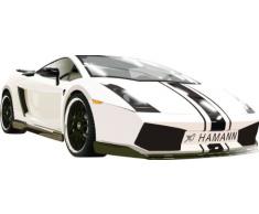 Indigos 4051719890174 Wandtattoo ME360 cool Rennwagen 80 x 33 cm