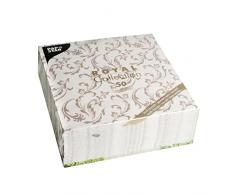 Papstar, 50 Servietten ROYAL Collection 1/4-Falz 40 cm x 40 cm braun Damascato, #85004