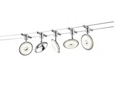 Trio Leuchten LED-Seilsystem Pilatus, EEK A++, Spot Kunststoff, chromfarbig 775910506
