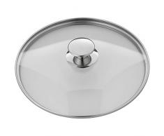 WMF Pfannen- Topfdeckel 20 cm, Glasdeckel mit Metallknauf, Deckel für Töpfe & Pfannen, hitzebeständiges Glas, spülmaschinengeeignet