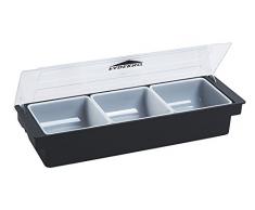 Paderno World Cuisine ABS Plastic Bar Cocktail Container with 3-Storage Compartments