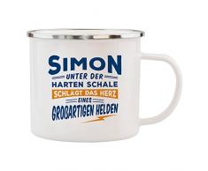 History & Heraldry 03208000077 Kaffeebecher, Emaille, Mehrfarbig, 12.5 x 9.7 x 8.6 cm